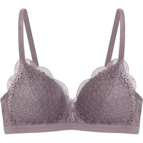 Summer Lace Floral Push Up Bras Women Thin Pad Bras Wire Free Underwear Female Intimates Tops