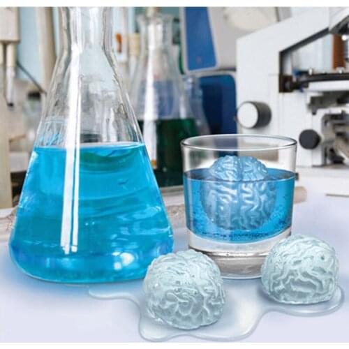 1Pcs Diy Creative Brain Modeling Ice Tray Cutter Four-Hole Cookies Chocolate Soap Baking Silicone Mold Kitchen Tool