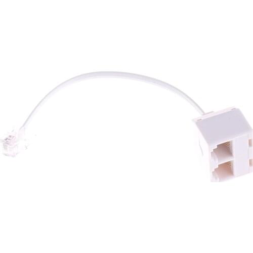 1pcs Telephone RJ11 Male Line Filter Connector 6P4C RJ11 Dual Female To Male Telephone Cable Splitter Adapter