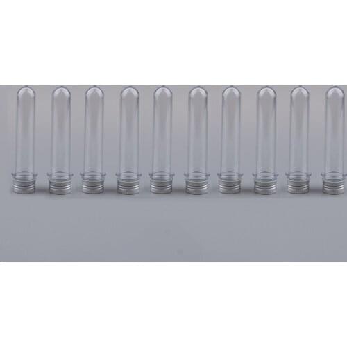 10-Pack of 50ml Plastic Sample Storage Cosmetic Herb Spice Specimen Vial Container w/ Screw on Caps