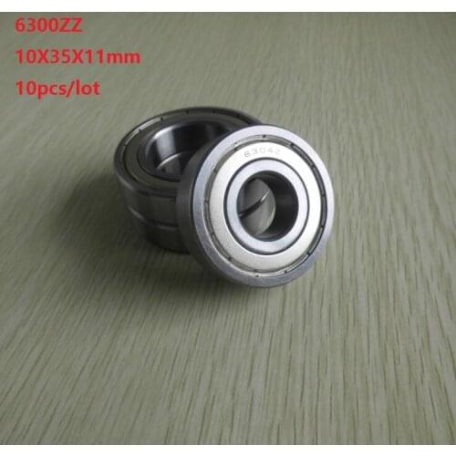 10pcs/lot 6300ZZ 6300Z 6300 Z ZZ 10*35*11mm Deep Groove Ball bearing shaft 10x35x11mm Ball bearings