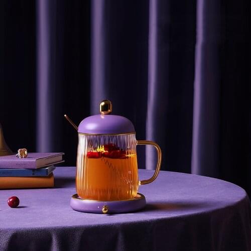 10W Cup Heater Cup Warmer Mug Heating Coaster Smart Thermostatic Hot Plate for Coffee Milk Tea Heating Pad Auto-off 220V