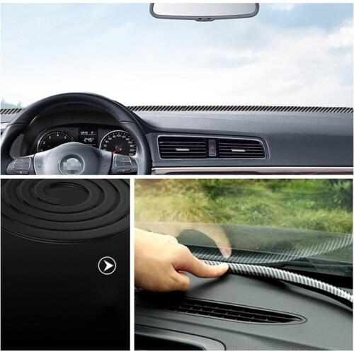 160cm Car Dashboard Edges Sealing Strip Rubber Noise Insulation Interior Front Windshield Gap Sealing Rubber Strips