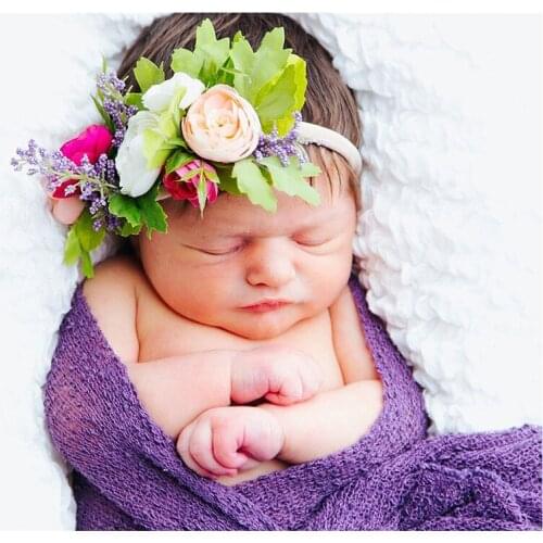 2017 Hair Accessories With Nylon Headbands 100% Handmade Faux Flowers Hairbands Baby Girls Headband Christmas Gifts