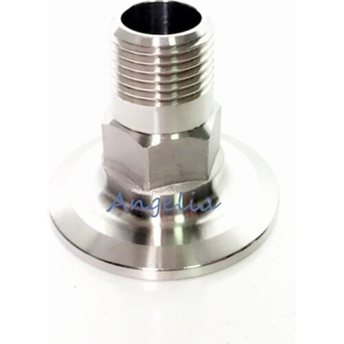 3/4" DN20 Tri Clamp OD 50.5mm G Thread Male thread OD 25mm SUS304 Sanitary Fitting Hex Nut Connector