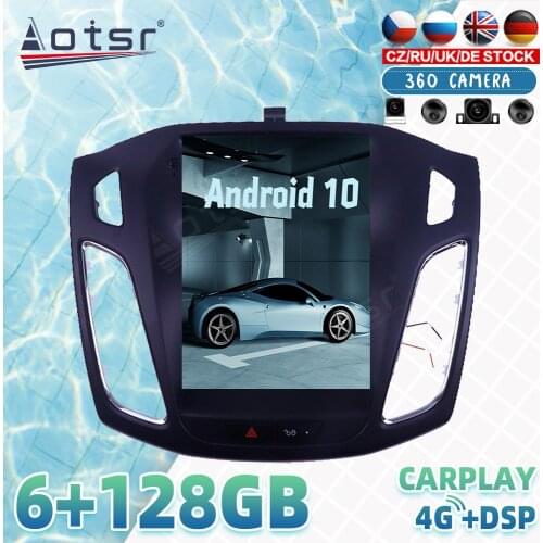 For Ford Focus 2012 - 2017 Tesla style Android Car Radio Player GPS Navigation 360 Camera Auto Stereo Multimedia DSP Carplay 4G