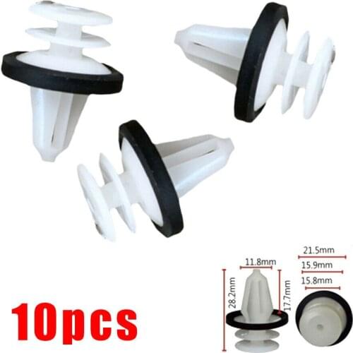 White Clips Door Trim Panel Accessories For Ford W713297-S300 Parts Plastic