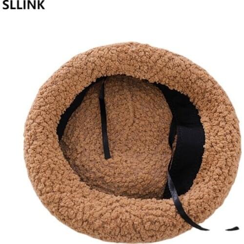 Beret female autumn winter Korean version parent-child pumpkin hat woolen cloth British hat childrens Retro bud hat tide