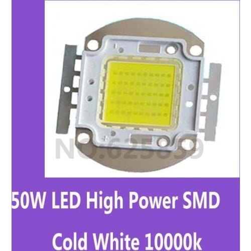 Free Shipping 50W LED High Power SMD LED Cold White 10000k 30-36V for DIY