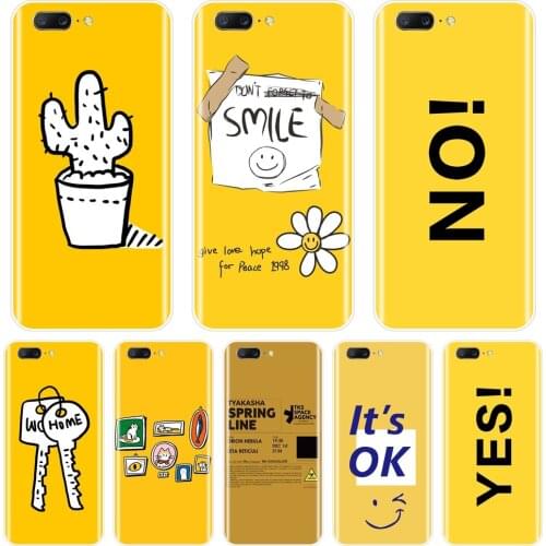 Phone Case For OnePlus 3 3T 5 5T 6 6T 7 7 Pro Soft Silicone Yellow Cactus Back Cover For One Plus 3 3T 5 5T 6 6T 7 7 Pro Case