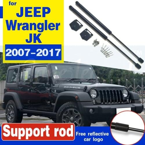 Car Bonnet Hood Cover Lifting Support Spring Gas Shock Bracket Hydraulic Rod Strut Bars for Jeep Wrangler 2007 to 2017 JK