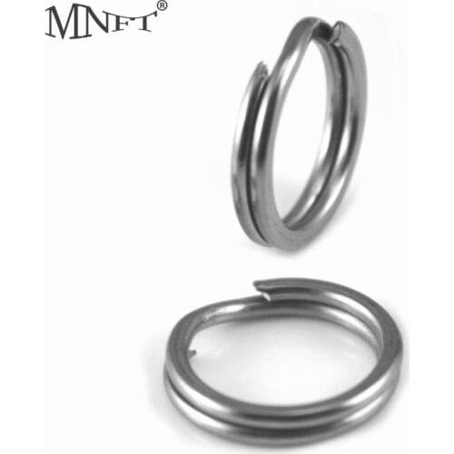 MNFT 50Pcs Squashed Dual Ring Round Double Layer Hard Lure Bait Connector Double Loop Quick Change Rig