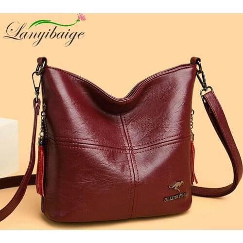 LANYIBAIGE Fashion Handbags Embroidered Handbag For Leather Tote Good Quality Ladies Shoulder Bag Small Crossbody Bags 2020