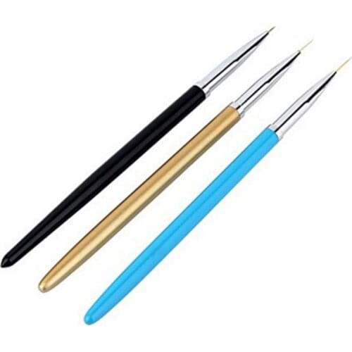 3Pcs Set UV Gel Liner Brush Colorful Bead Handle Manicure Nail Art Painting Drawing Pen Manicure Nail Art Tool