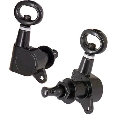 A Set of 6 Pcs Black Hollow Handle Inline Machine Heads Tuning Pegs Tuners for Electric Acoustic Guitar accessories parts