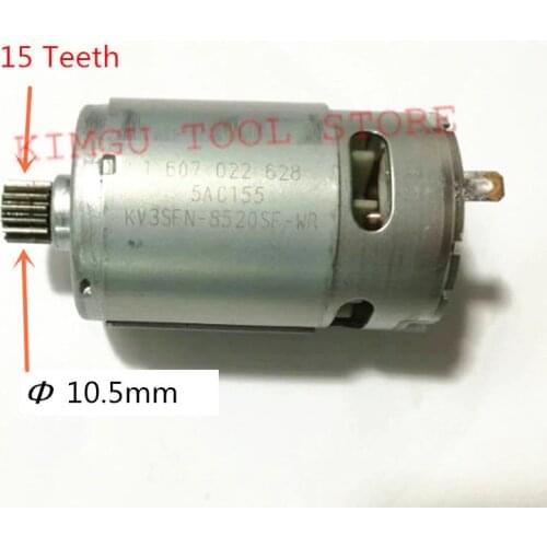 15 Teeth Motor RS-550VC Spare Parts Set 10.8V 12V For BOSCH GSR1080-2-LI TSR1080-2-LI GSR1200-2-LI Drill Motor