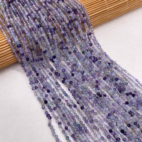 Natural Gemstone Small Faceted Beads Amethysts Loose Spacer Beads for Handmade Crafts Bracelet Necklace Earrings Jewelry Makin