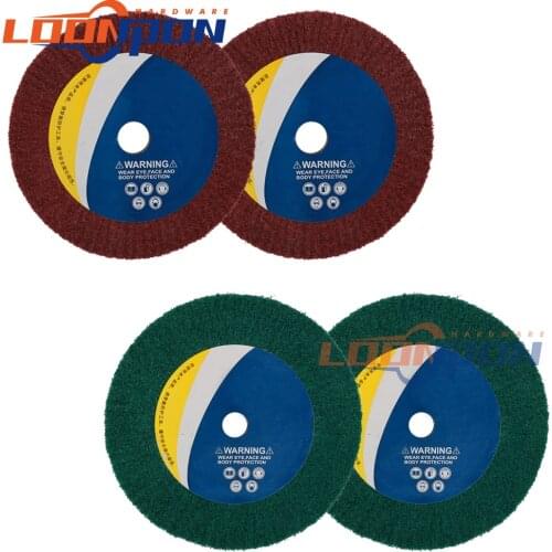 100/125/150/200/250/300mm Non-woven Scrubbing Pad Grinding Wheel Flap Mop Polishing Wheel Nylon Fiber Disc 25mm Thickness