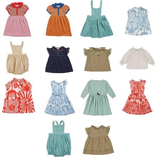 2020 Spring Caramel Girls Sweaters Baby Girl Knitted Dresses Handmade Todddler Pants Pullover Cardigan Boys Kids Clothes Blouse