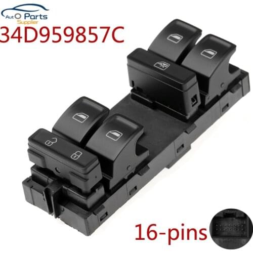New 34D959857C Power Window Switch For VW Volkswagen Santana JETTA For Skoda Driver Side Auto Parts car accessories
