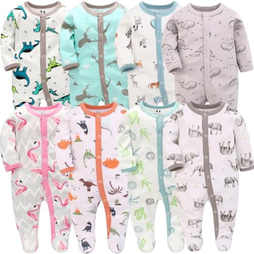 Fall Unisex Baby Romper Long Sleeve Winter Toddler Clothes 1/2/3Pcs Newborn Boy Girl Onesie 100% Cotton Infant Cartoon Pajamas