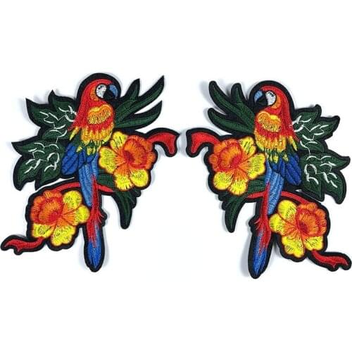 Bird Iron on Patches for Clothing Animal of The Breach Embroidery Applique DIY Hat Coat Dress Pants Accessories Cloth Sticker