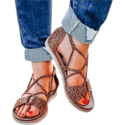 Gold Comfortable Women Sandals Spring Summer Ladies Shoes Open Toe Buckle Strap Beach Sandals Rome Casual Flip Flops Flat Shoes