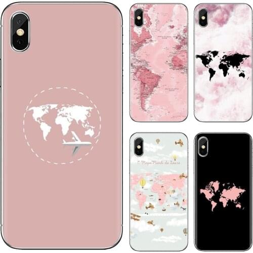 For Samsung Galaxy J1 J2 J3 J4 J5 J6 J7 J8 Plus 2018 Prime 2015 2016 2017 EU Cool Silicone Phone Case World Map Travel Just Go