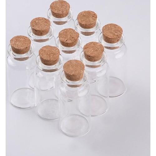 24x52x12.5mm 13ml Mini Glass Bottle with Corks Empty Transparent Tiny Bottles Wholesale Clear Jar Vials 100pcs