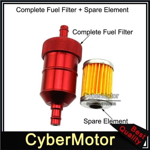 Fuel Filter With Spare Element For Honda Yamaha Dirt Pit Bike Motorcycle CRF50 KLX110 TTR125
