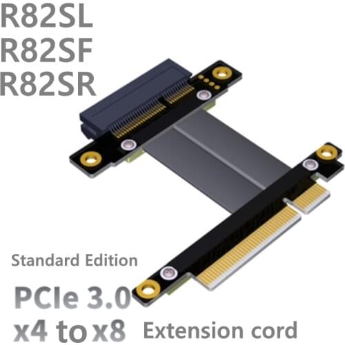 Pci-e x4 extension adapter x8 pcie 8x to 4x ADT supports network CARDS SSD CARDS PCIe3.0x4 gen3 32G/bps High speed transmission