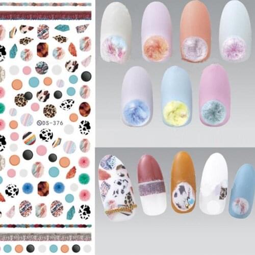 Water Transfer Nail Art Sticker Harajuku Element Moon Cat Skull Nail Decal Decor
