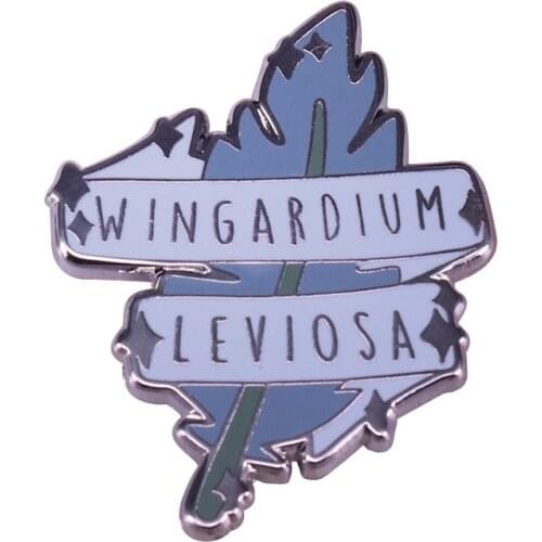 Magic Spells Wingardium Leviosa Brooch and Enamel Pin Magic School Metal Lapel Pin Jewelry