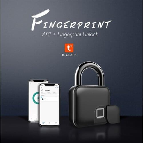 L3 Fingerprint Padlock Bluetooth Tuya App Smart Padlock Fingerprint Cabinet Lock Cabinet Lock Dormitory Security Lock L1