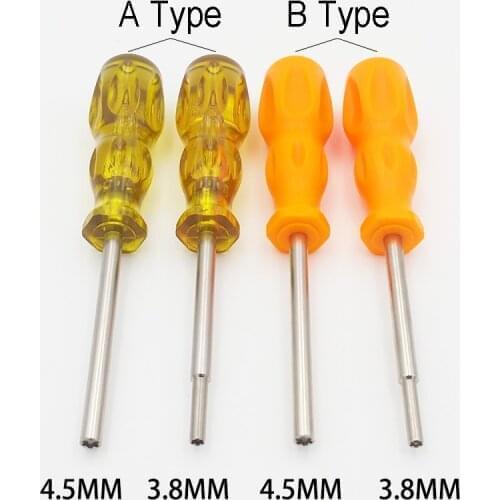 Yellow Handle Security Bit 3.8mm 4.5mm Hexagon Screwdriver 3.8 4.5 Open Tool Game bit for Nintendo NGC SFC MD NES SNES 200pcs