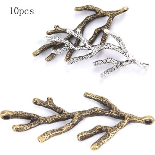 10Pcs/Set Vintage Branch Handmade Crafts Pendants Charms Hanging Jewelry Finding Accessory DIY Making Craft
