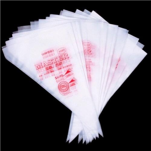 100PCs Disposable Pastry Bag Icing Piping Cake Pastry Cupcake Decorating Bags Fondant Cake Cream Pastry Tip Baking Cake Tool
