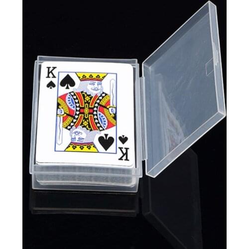 2pcs Transparent Plastic Box Playing Cards Container Tarot Poker Card Storage Case Mini Tool Element Packing H4GF