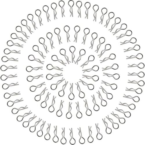 50pcs Body Shell Clips Secure Pins Bend Post 24*1.1mm30*1.5mm 1:10 Crawler Bigfoot Buggy Drift Model Car