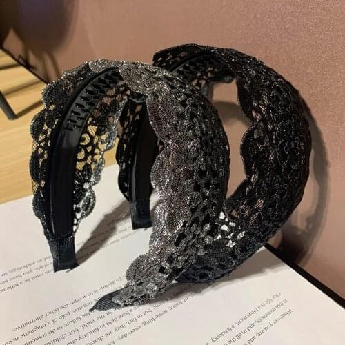 Hair Accessories, Wide-brimmed Hair Bands, Short Hair, Non-slip Lace Headbands, Female Headbands with Teeth, Hairpin