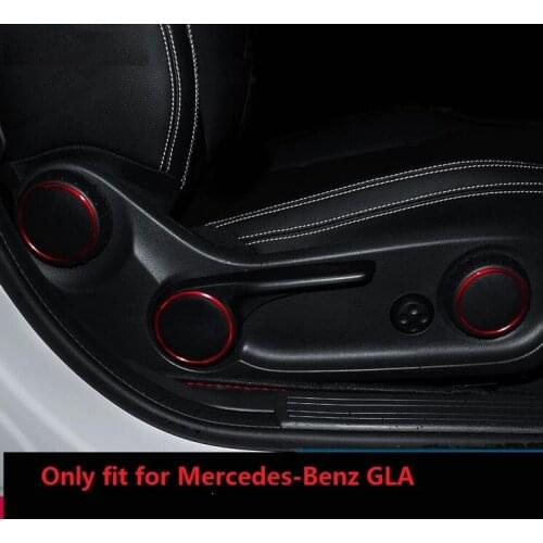 Angelguoguo 3 PCS Car seat adjustment knob decorate Ring For Mercedes Benz A-class/B-class/GLA-class/CLA-Class