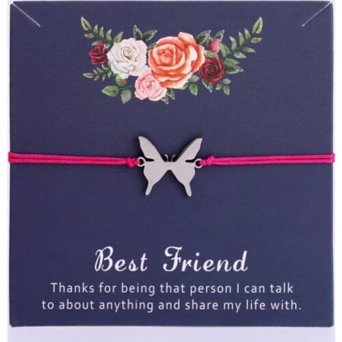 Butterfly Heart Tree Charm Bracelets Dragonfly Handcuff Love Key Women Men Unisex Adjustable Fashion Jewelry Christmas Gift