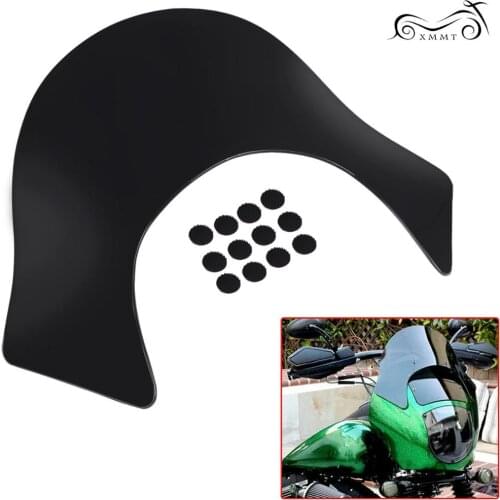 Black Lip Windshield Windscreen Shield For Harley Dyna Sportster Softail H1151S Models Equipped With Quarter Fairing