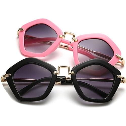 Metal frame polygon Sunglasses Kids Sunglasses Children Sun Glasses Square Baby Sun-shading Eyeglasses UV400 Boys Girls Baby Gog