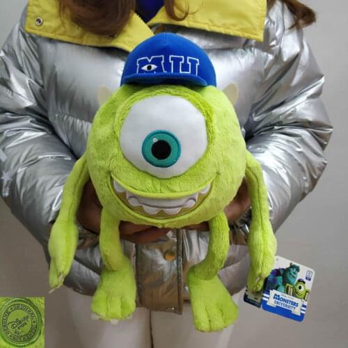 Disney Monsters University Stuffed Soft Monster Mike Wazowski Wearing Cat Big-eyed Doll Plush Toys