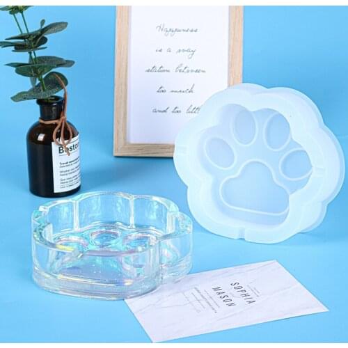 DIY Epoxy Cat Claw Ashtray Mold Silicone Creative New Product Crystal Mirror Home Furnishing Accessories