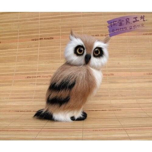 New simulation yellow owl toy polyethylene&fur owl doll gift about 9x9x15cm 1576