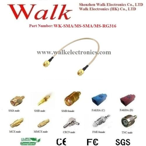 SMA male SMA male rg316 cable, SMA rg316 extension cable, SMA cable antenna