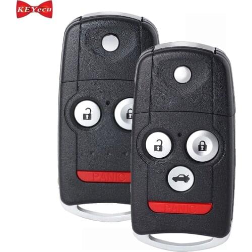 KEYECU for Acura MDX RDX TL TSX ZDX Remote Key Fob MLBHLIK-1T N5F0602A1A 313.8MHz ID46 Chip