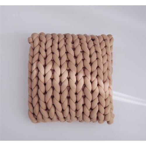 Hot Sale 12 Colors Solid Color Seamless Thick Tube Handmade Pillow Cushion Sofa Bed Home Decoration Car Decoration Cushion